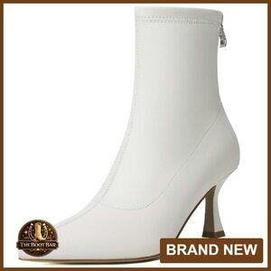 Kitten Heel Ankle Boots Pointed Toe Zipper Closure Leather Suede